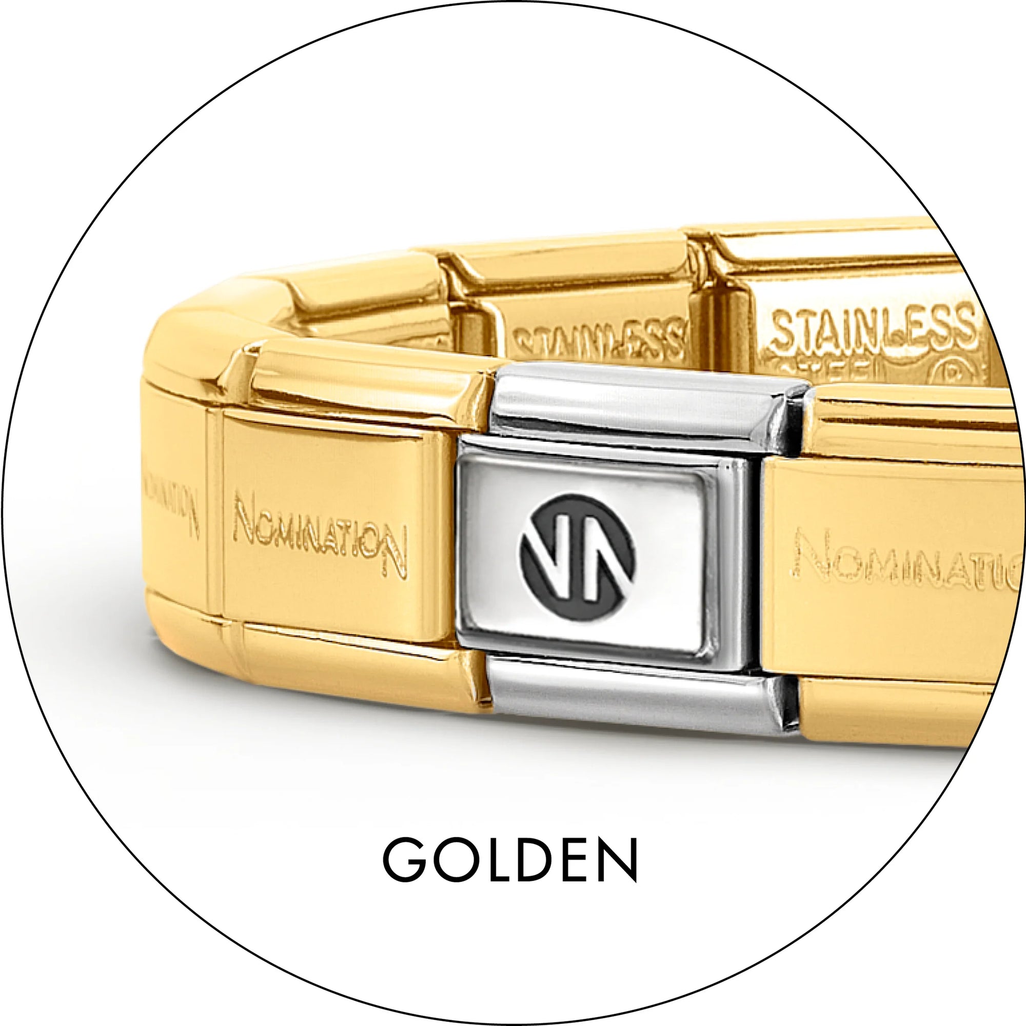 Nomination Base Golden Starter Bracelet - Charm must be added to Order - Bracelet cannot be purchased individually