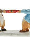Beatrix Potter Christmas Peter Rabbit and Benjamin Pulling a Cracke