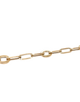 9ct Yellow Gold Paperclip and Oval Link Bracelet