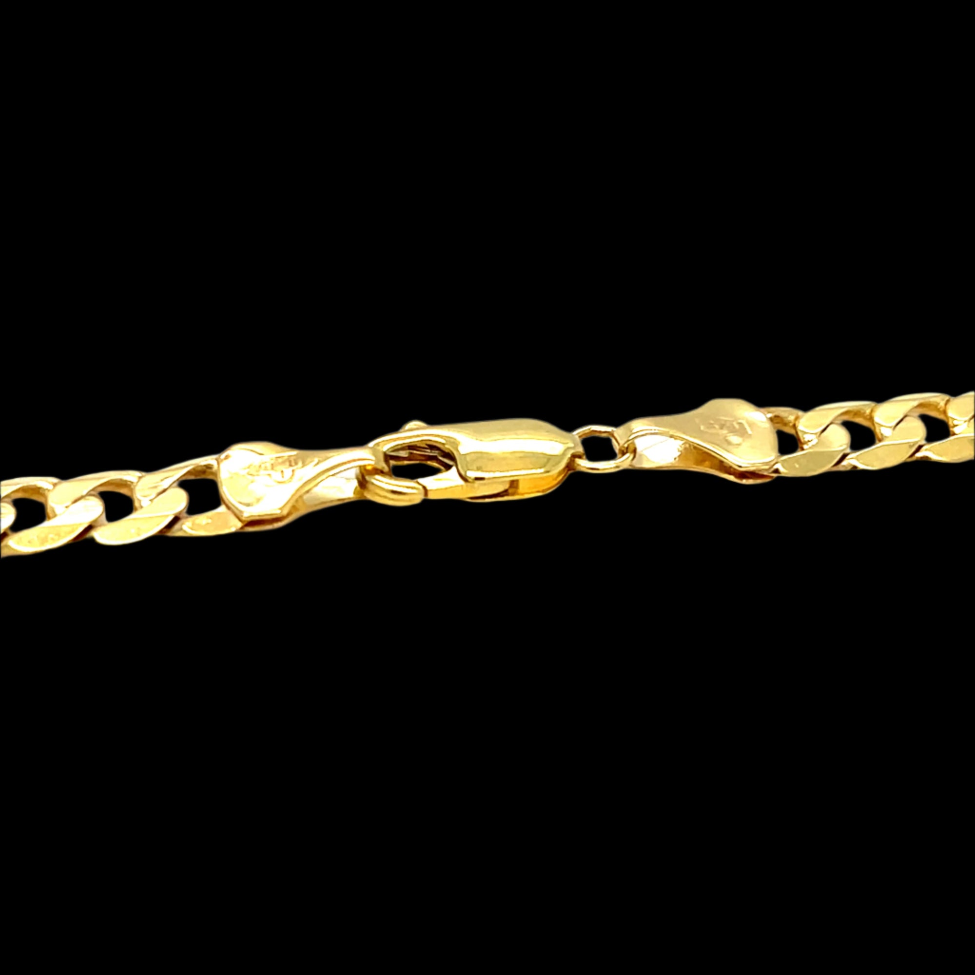 Gold chain on a white background