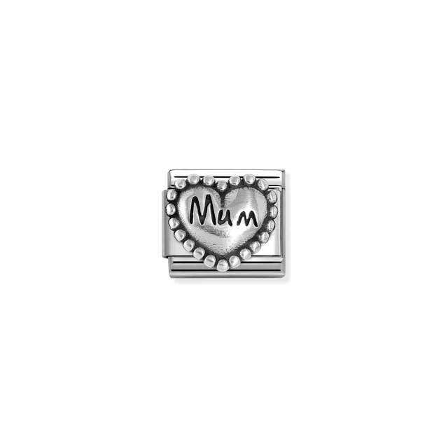 Composable charm, “Mum" Vintage look