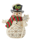 Snowman with Snowflake Staff Mini Figurine