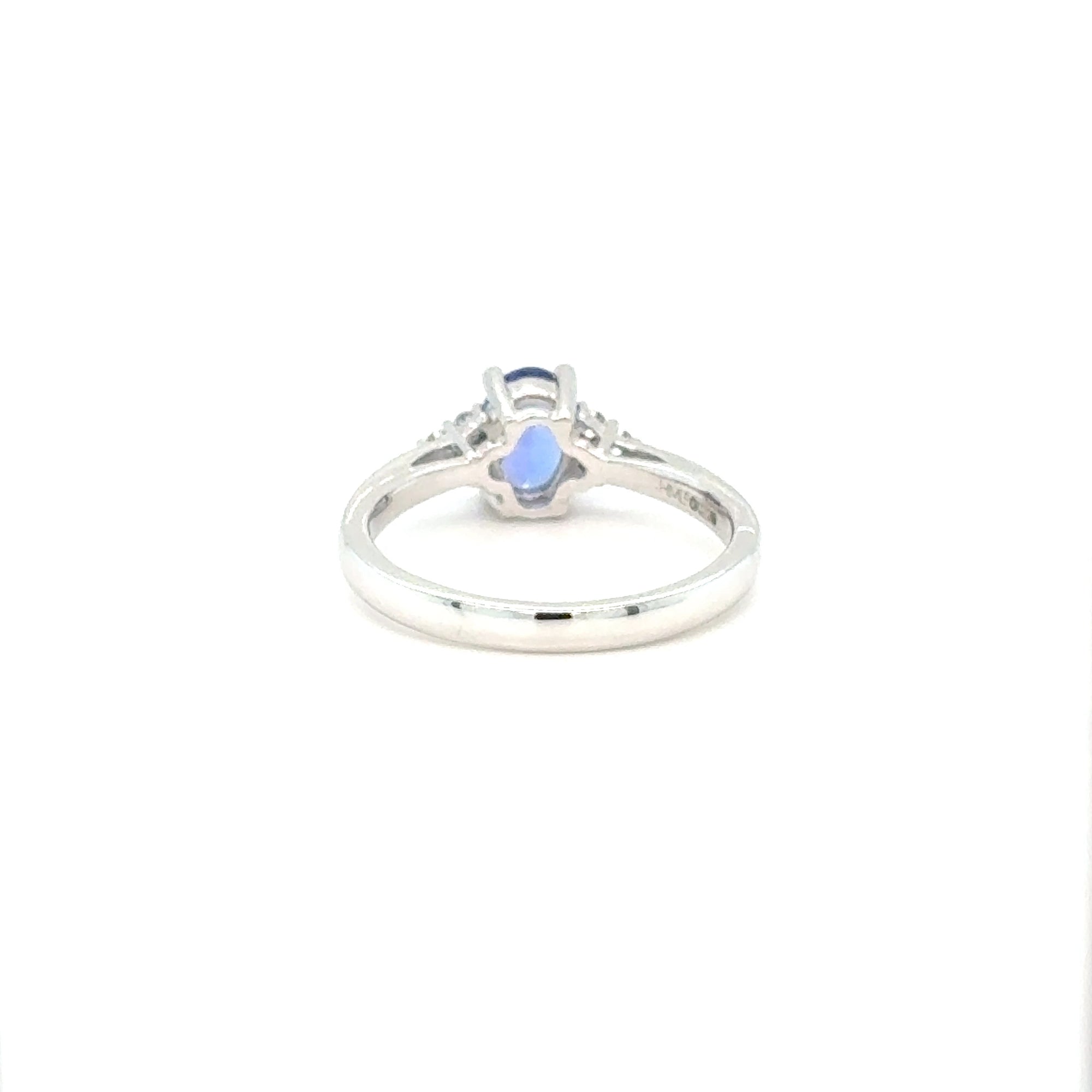 Charlotte - 18ct White Gold Tanzanite and Diamond Earth Grown Diamond Ring