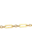 9ct Yellow Gold Rectangle Link Bracelet