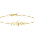 Gold Linked Star Bracelet