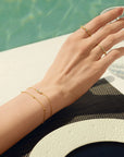 Gold Shell Pearl Cluster Bracelet