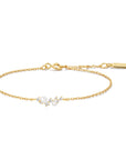 Gold Shell Pearl Cluster Bracelet