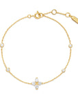Gold Sparkling Lucky Clover Bracelet