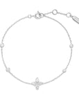 Silver Sparkling Lucky Clover Bracelet