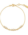 Gold Graduated Bezel-Set Trios Bracelet
