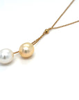 9ct Gold Pearl Drop Lariat Pendant