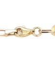 9ct Yellow Gold Paperclip and Oval Link Bracelet