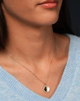Glamorous Goddess Disc Pendant Necklace