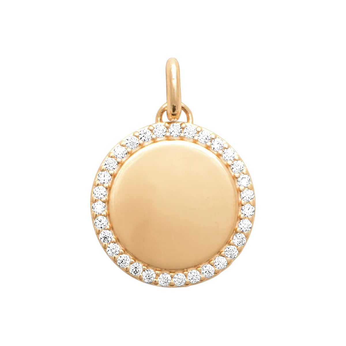 Glamorous Goddess Disc Pendant Necklace