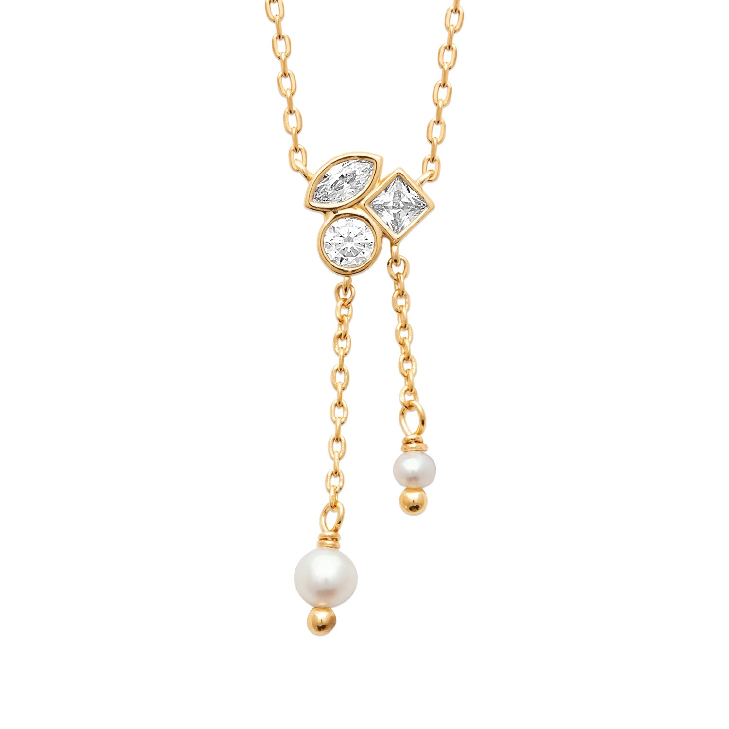 Better Off Freshwater Pearl &amp; Cubic Zirconia Drop Necklace