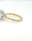 Lucy - 18ct Yellow Gold 2.64ct Oval Laboratory Grown Diamond Solitaire Ring with Hidden Halo