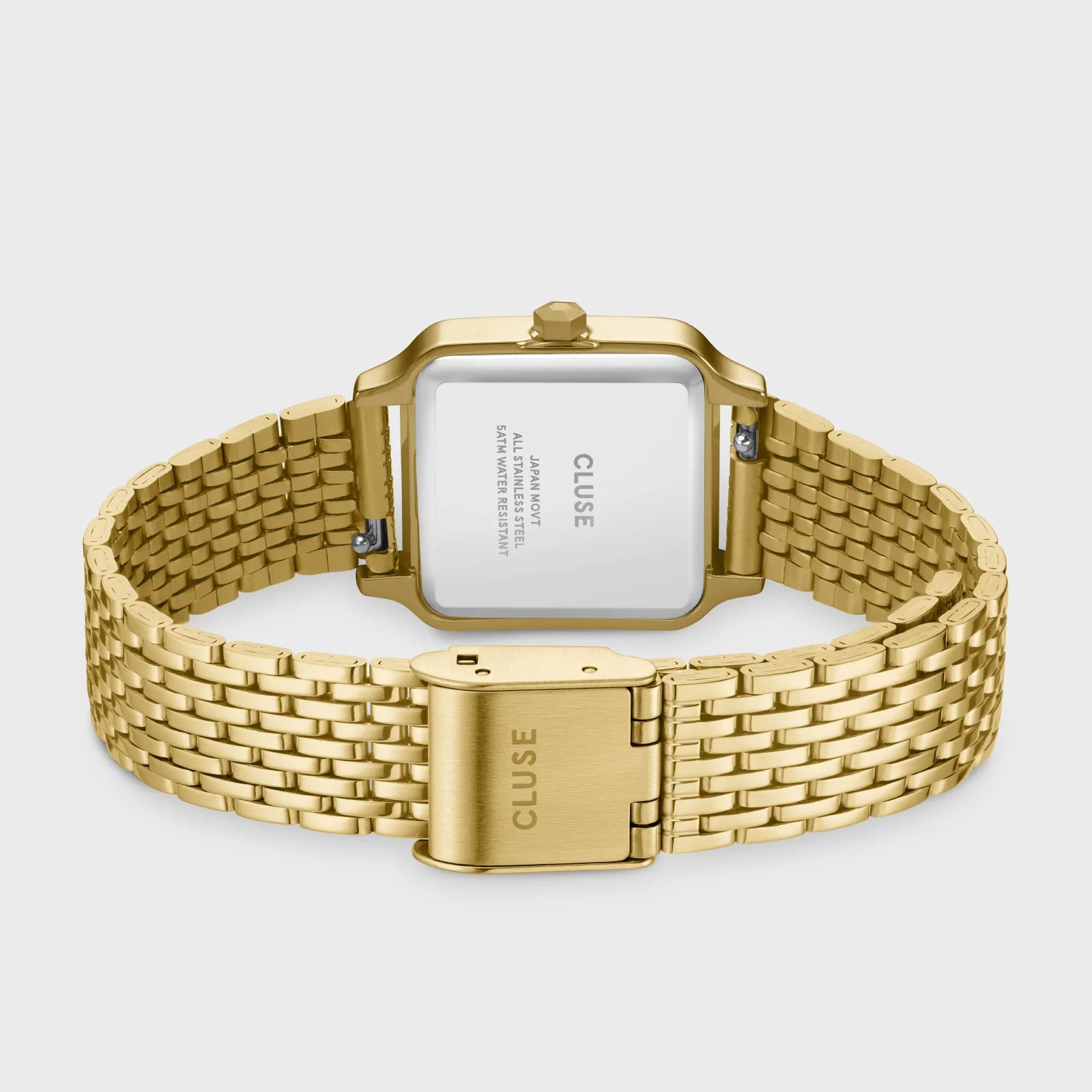 Gracieuse Petite Watch Steel, Glass Pearls, White, Gold Colour