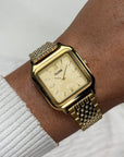 Gracieuse Watch Steel, Lace Textured, Gold Colour