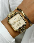 La Tétragone Multifunction Watch Steel, White, Gold Colour