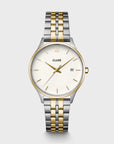 Minuit Date Watch Steel, Coconut Milk, Bicolor