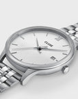 Minuit Date Watch Steel, Full Silver Colour