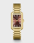 Belisenna Watch Steel, Mocha, Gold Colour