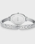 L'Ovale Watch Steel, White, Silver Colour