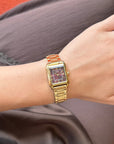 Anglée Watch Steel, Dark Cherry, Gold Colour