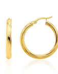 9ct Yellow Gold Twist Hoop Earrings