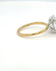 Lucy - 18ct Yellow Gold 2.64ct Oval Laboratory Grown Diamond Solitaire Ring with Hidden Halo