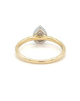 Hollie - Yellow Gold Pear Halo Earth Grown Diamond Ring