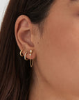 Gold Sparkle Huggie Hoop Earrings