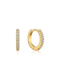 Gold Sparkle Huggie Hoop Earrings