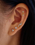 Gold Constellation Barbell Single Earring