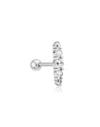 Silver Bar Barbell Single Earring