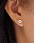 Gold Just You Solitaire Stud Earrings