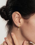 Gold Pavé Dome Stud Earrings
