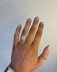 Anna - 18ct White Gold Emerald Cut Halo Earth Grown Diamond Ring