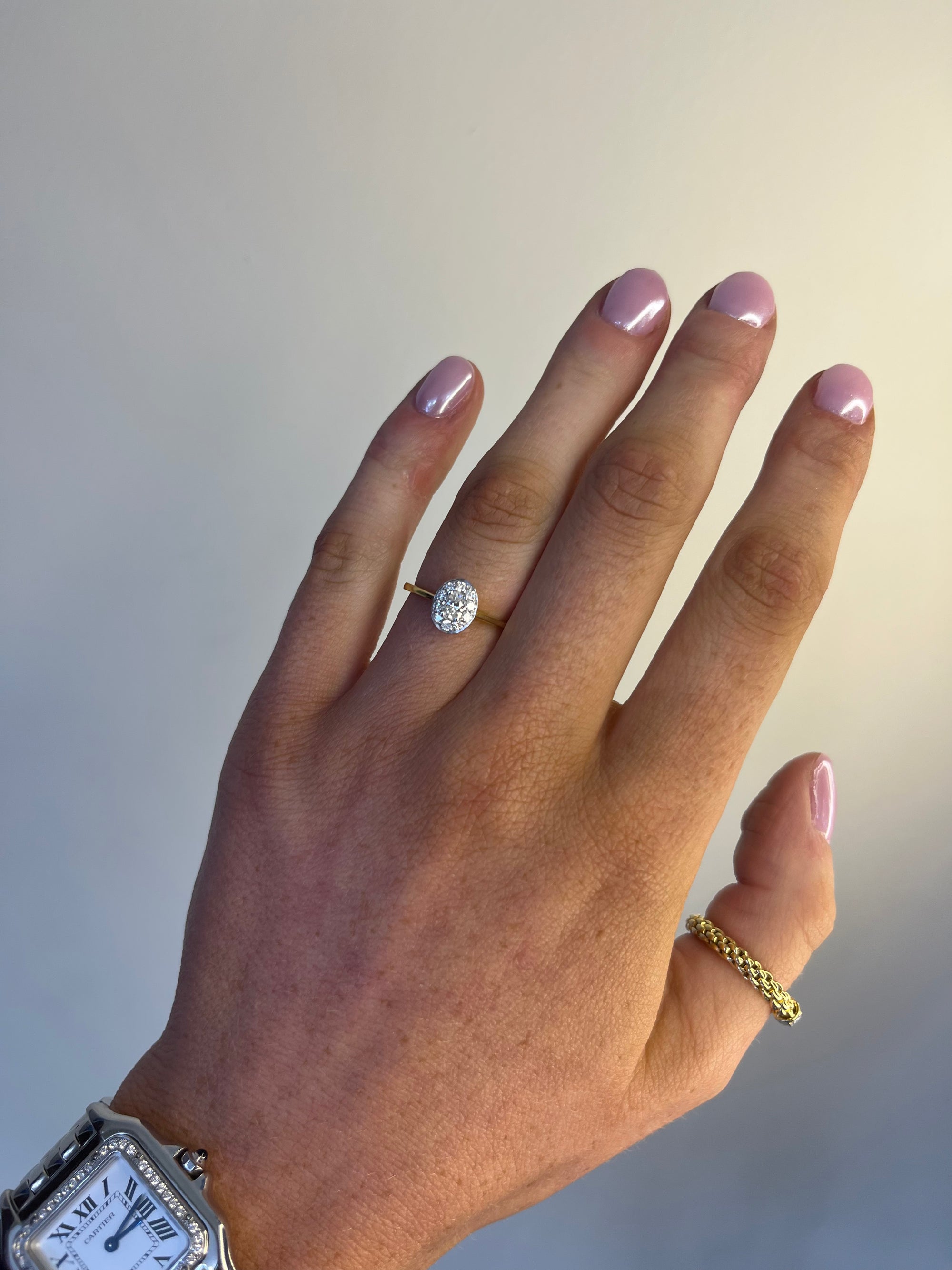 Izzy - Yellow Gold Oval Cut Halo Earth Grown Diamond Ring