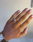 Isabella - Platinum Oval Halo Earth Grown Diamond Ring