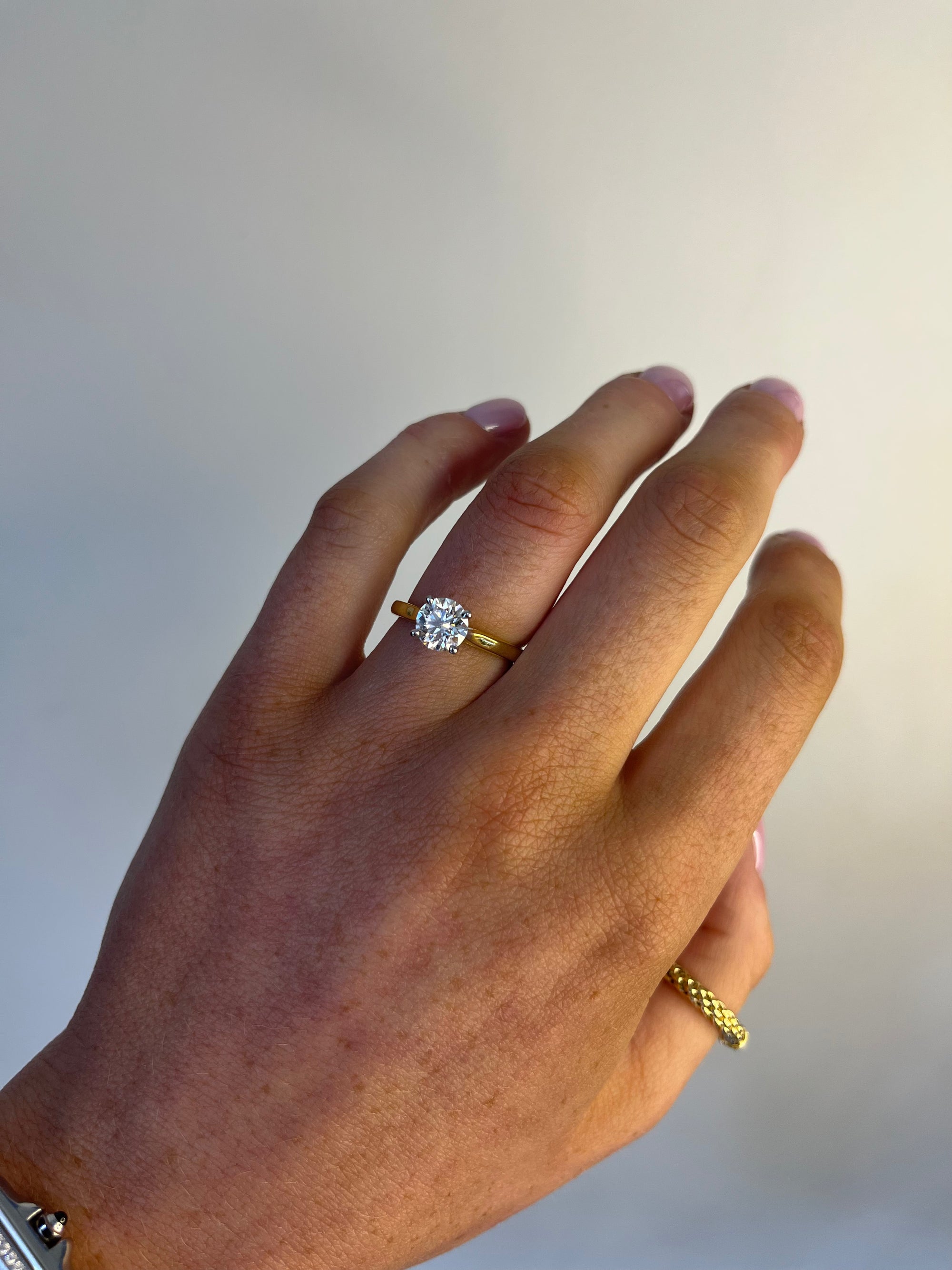 Grace - 18ct Yellow Gold 1.21ct Solitaire Earth Grown Diamond Ring