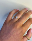 Hollie - Yellow Gold Pear Halo Earth Grown Diamond Ring