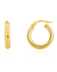 9ct Yellow Gold Twist Hoop Earrings