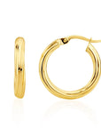 9ct Yellow Gold Twist Hoop Earrings