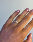 Laura - 18ct Yellow Gold Three Stone Earth Grown Ring with Diamond Shoulders