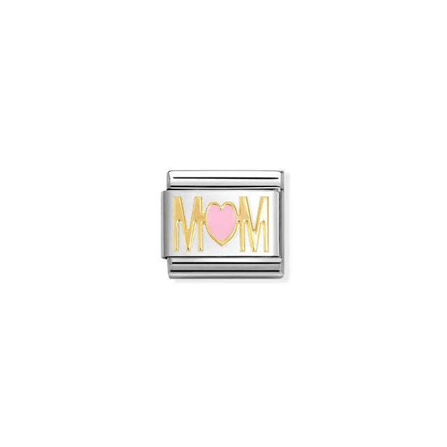 COMPOSABLE LINK, YELLOW GOLD MOM, HEART