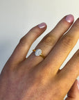 Bonnie - 18ct Yellow Gold Earth Grown Oval Diamond Halo Ring