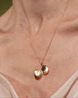 Little Moment Round Locket Necklace with CZ Star
