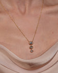 Sense of Balance NecklaceTriple Oval CZ Drop