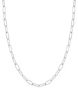 Silver Link Charm Chain Necklace